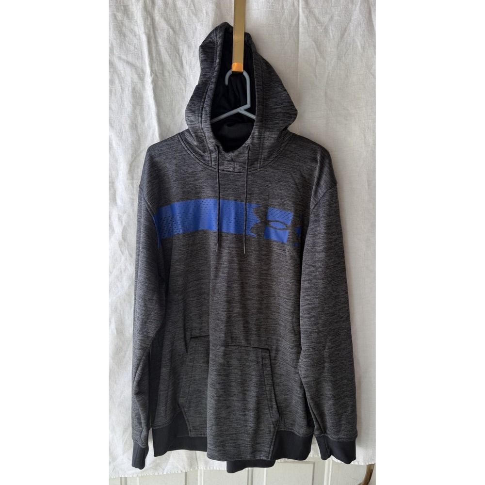 Under Armour Hoodie Mens Cold Gear‎ Loose Gray Pockets Drawstring XXL Sweatshirt
